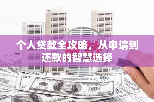 莫旗个人贷款全攻略，从申请到还款的智慧选择