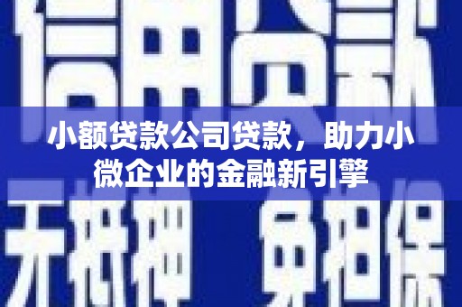 莫旗小额贷款公司贷款，助力小微企业的金融新引擎