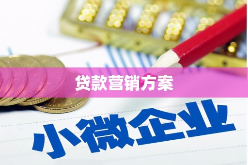 莫旗贷款营销方案