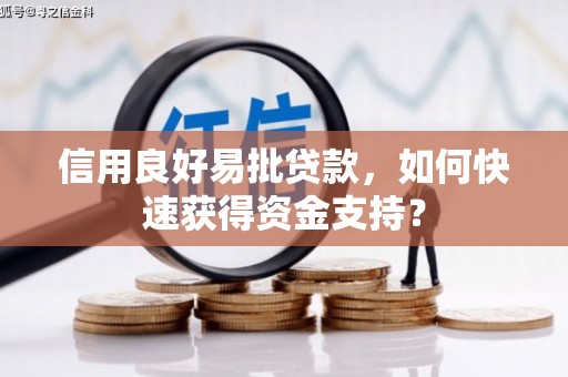 莫旗信用良好易批贷款，如何快速获得资金支持？