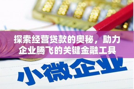 莫旗探索经营贷款的奥秘，助力企业腾飞的关键金融工具