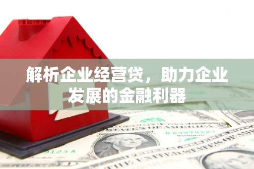 莫旗解析企业经营贷，助力企业发展的金融利器