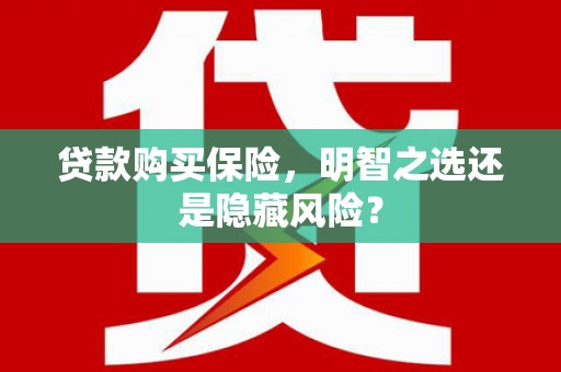 莫旗贷款购买保险，明智之选还是隐藏风险？