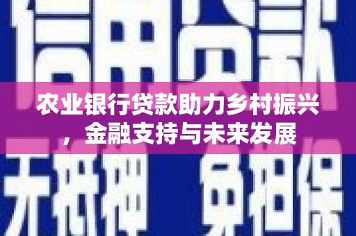 莫旗农业银行贷款助力乡村振兴，金融支持与未来发展