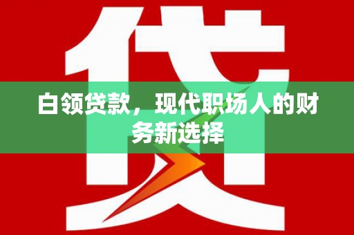 莫旗白领贷款，现代职场人的财务新选择