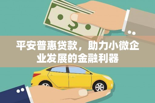 莫旗平安普惠贷款，助力小微企业发展的金融利器