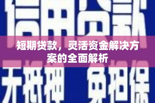 莫旗短期贷款，灵活资金解决方案的全面解析
