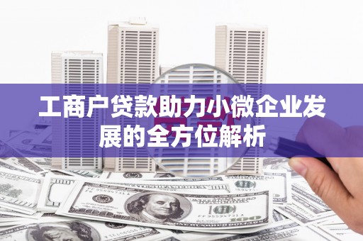 莫旗工商户贷款助力小微企业发展的全方位解析