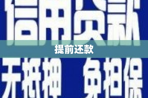 莫旗提前还款